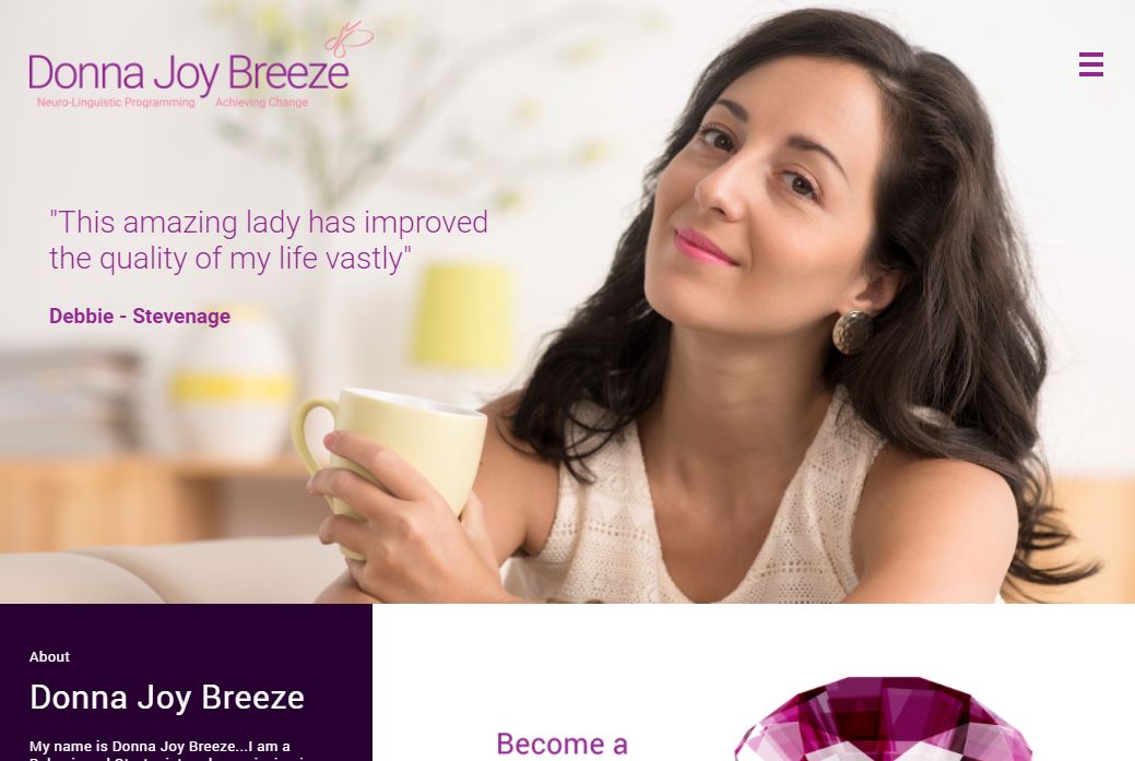 image of Donna Breeze site developed by Big Media