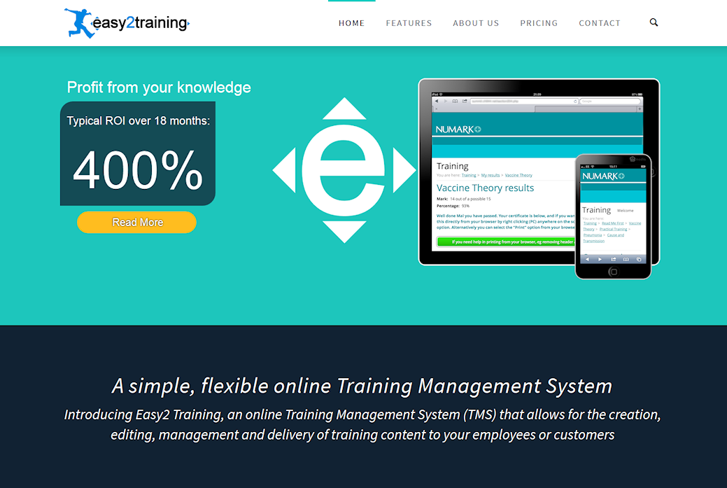 image of Easy2 Training site and online training system developed by Big Media
