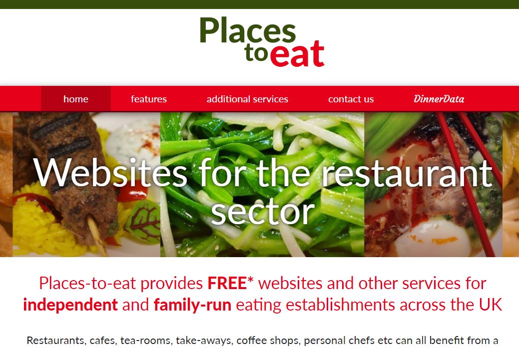 image of Places to Eat site developed by Big Media